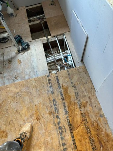 Another happy client now enjoys a separate bath and walk in shower