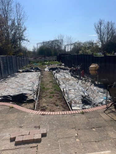 Another client gets ready to enjoy her spectacular garden refurbishment
