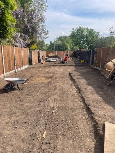 Another client gets ready to enjoy her spectacular garden refurbishment