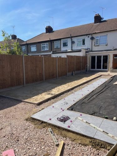 Another client gets ready to enjoy her spectacular garden refurbishment