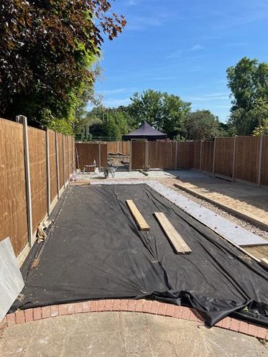 Another client gets ready to enjoy her spectacular garden refurbishment