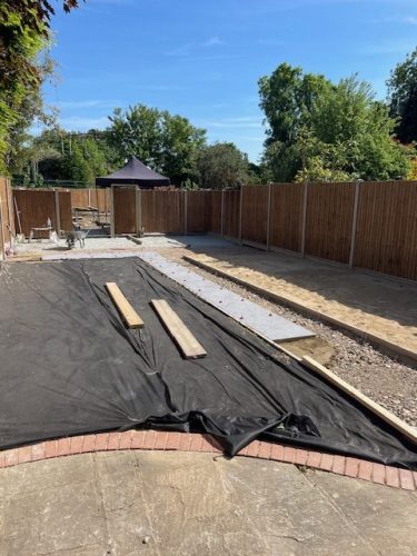 Another client gets ready to enjoy her spectacular garden refurbishment