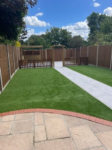 Another client gets ready to enjoy her spectacular garden refurbishment