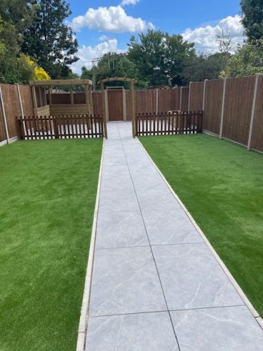 Another client gets ready to enjoy her spectacular garden refurbishment