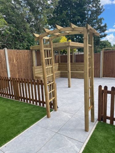 Another client gets ready to enjoy her spectacular garden refurbishment