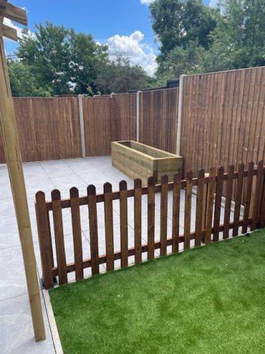 Another client gets ready to enjoy her spectacular garden refurbishment