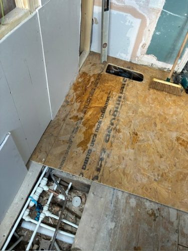 Another happy client now enjoys a separate bath and walk in shower